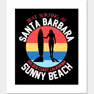 Best Surfing At Santa Barbara Posters and Art